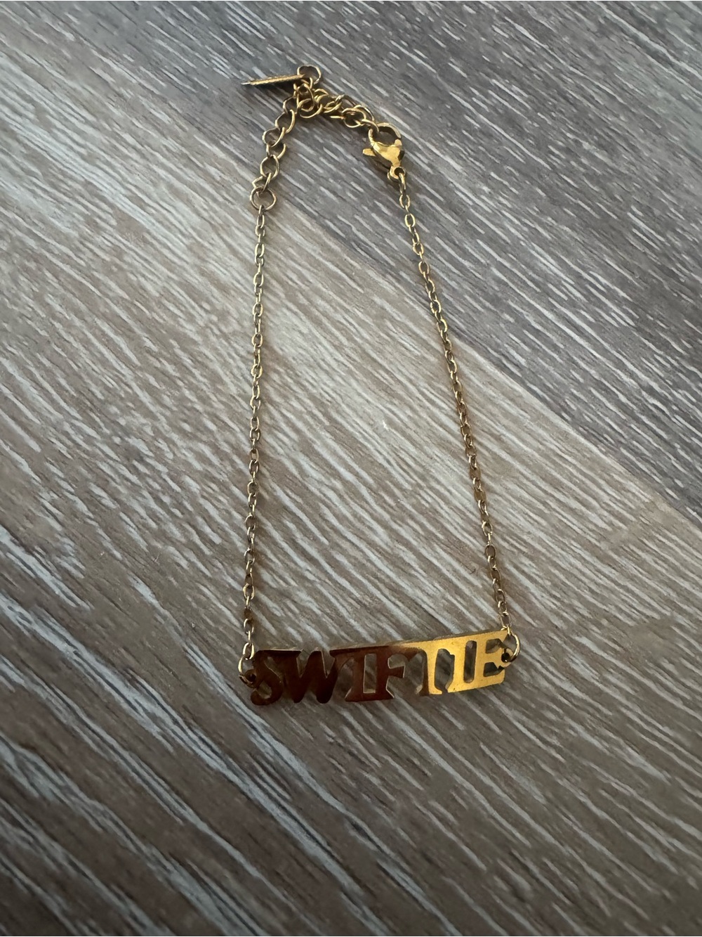 Swiftie gold toned plated bracelet